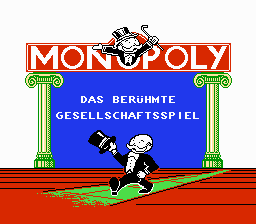 Monopoly title screen for NES